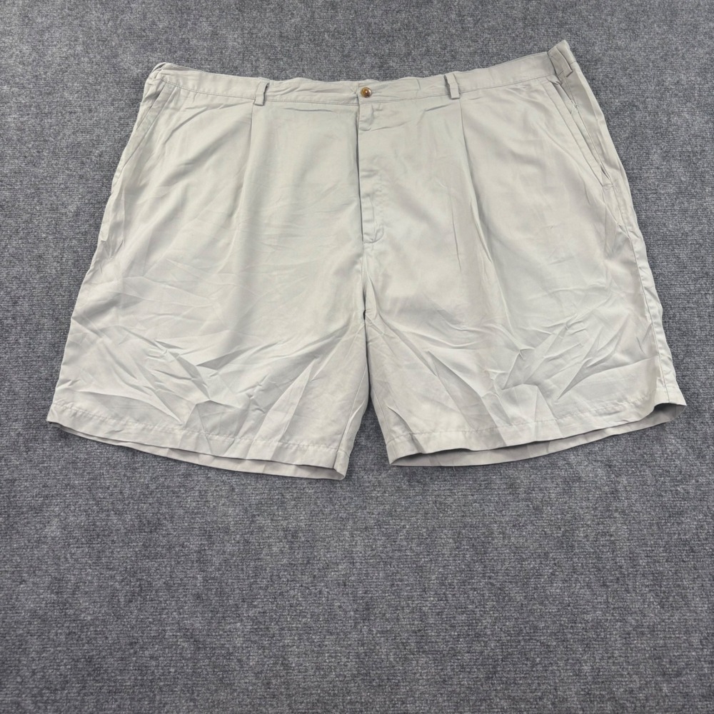 Cotton‎ Traders Sport Pleated Shorts 54 Gray Lightweight Performance Mens